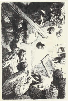 Неизвестный художник. Иллюстрация к повести Н.В. Гоголя «Сорочинская ярмарка» 